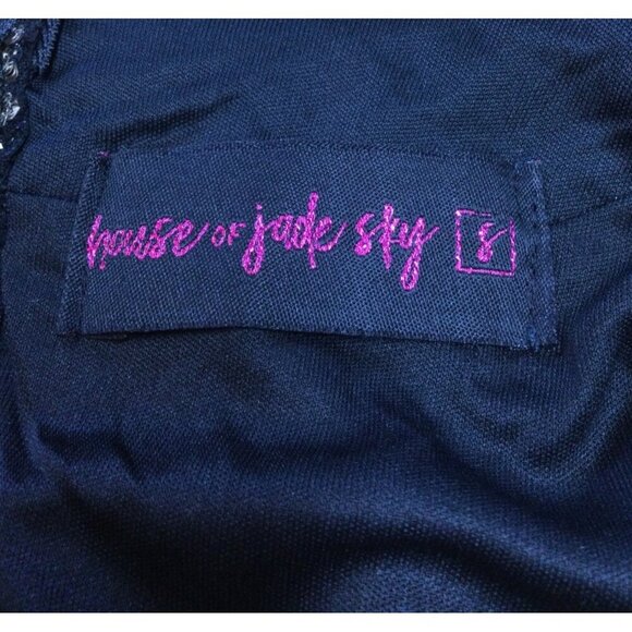 House Of Jade Sky Sequin Mini Dress Size 8 Sequined Party Cocktail Event Glam - Picture 6 of 9